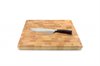 End grain butcher board with side handle indents