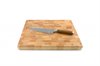 End grain butcher board with side handle indents