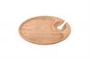 Small serving tray with wine glass holder