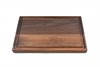Walnut small board with rounded edges and juice groove