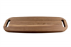 Walnut serving tray with handles on both ends