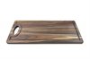 Large wooden cutting board with a handle