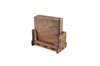 Walnut Upright Coaster Stand with Coasters