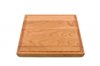 Square cherry cutting board with rounded corners & juice groove