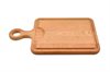 Cherry cutting board with a juice groove, reservoir and rounded handle