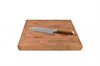 End grain butcher board with side handle indents