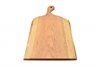 Large artisan solid Cherry wood cutting/serving board with curved 4" handle