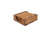 Mahogany Flat Laying Coaster Stand with Coasters