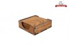 Mahogany Flat Laying Coaster Stand with Coasters