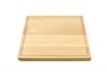 Square maple cutting board with rounded corners & juice groove