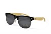 Polarized Sunglasses with bambooarms rounded frames
