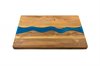 Teak wood & blue Epoxy cutting/serving board