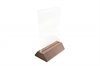 Wood base table tent with 5 x 7 acrylic insert