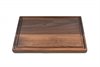 Walnut small board with rounded edges and juice groove