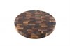 Round walnut end grain butcher board - 13.5" diameter by 1 1/2" thick