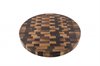 Round walnut end grain butcher board - 15.5" diameter by 1 1/2" thick
