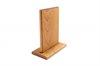 Cherry square wood QR code stand with square base