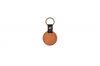 Round Keychain with Leather Loop
