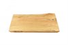 Live edge birch wood serving board with finger grip 