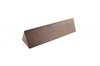 Solid triangle shape walnut wood block with lacquer finish