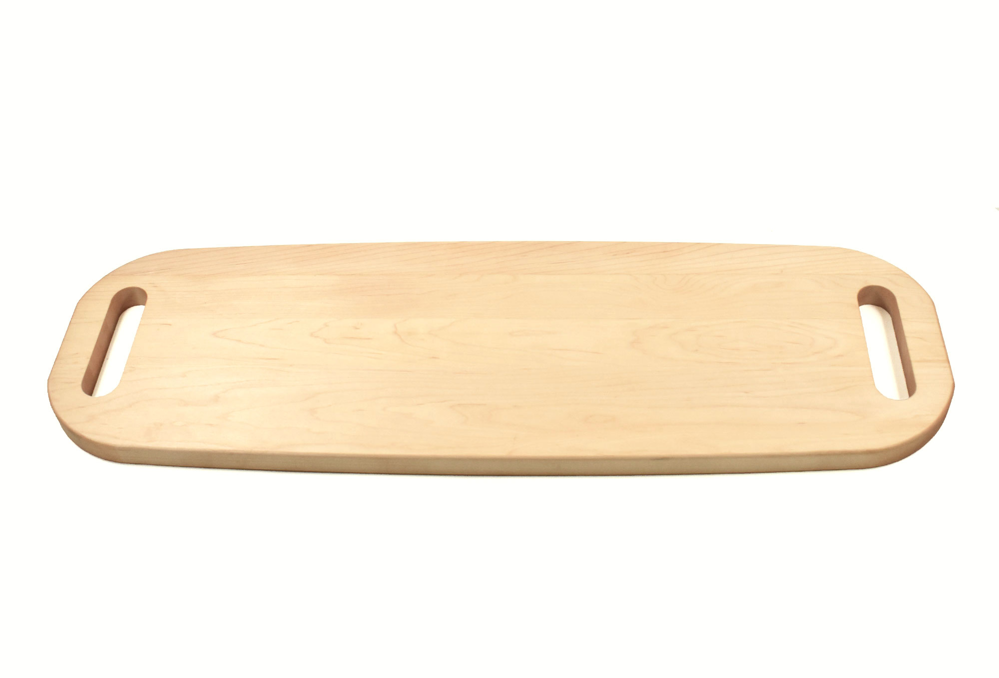 Maple wood large professional catering charcuterie tray with two handles