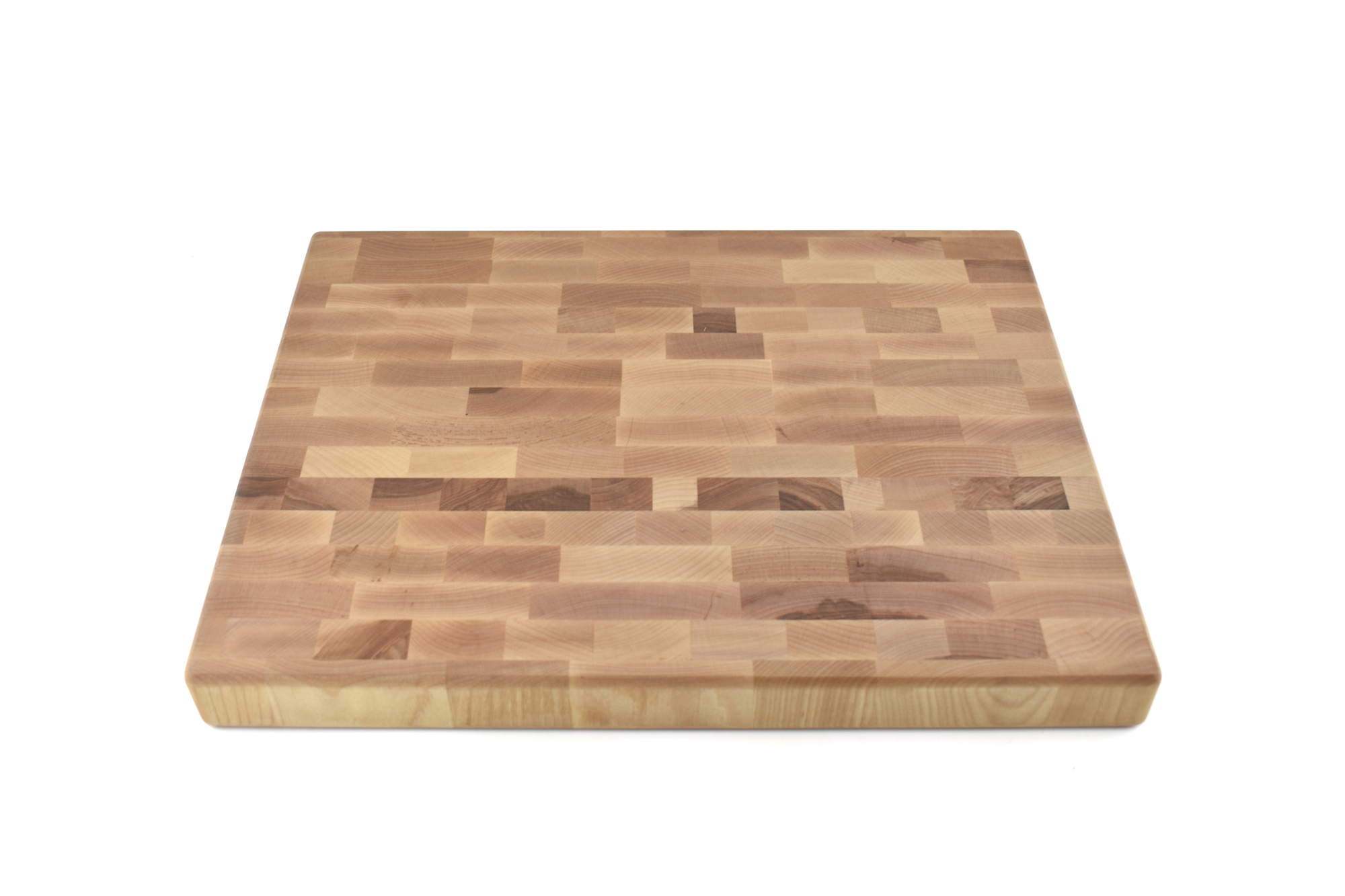 Medium Maple End grain butcher block with side handle indents 