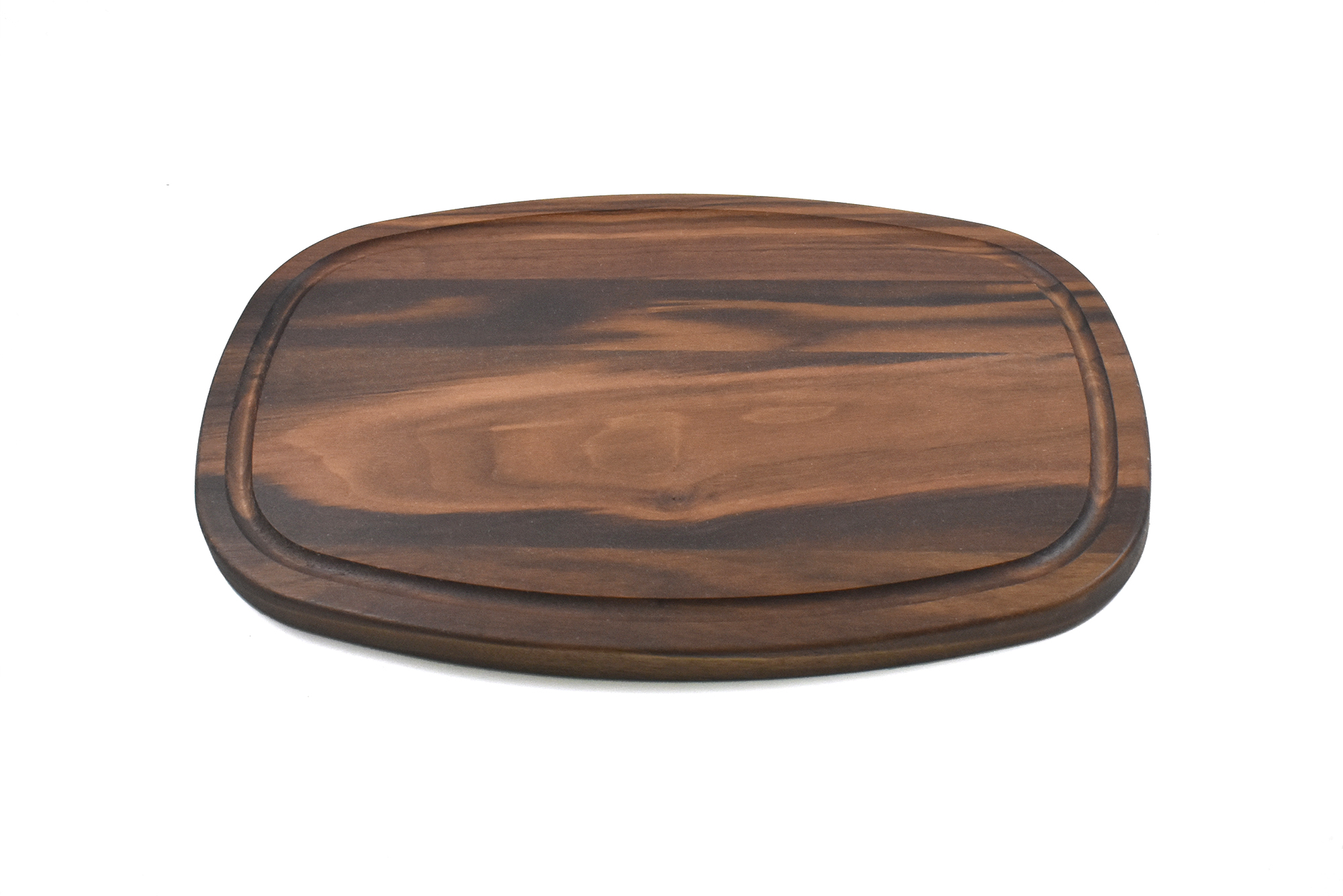 Large oval shape cutting board with juice groove