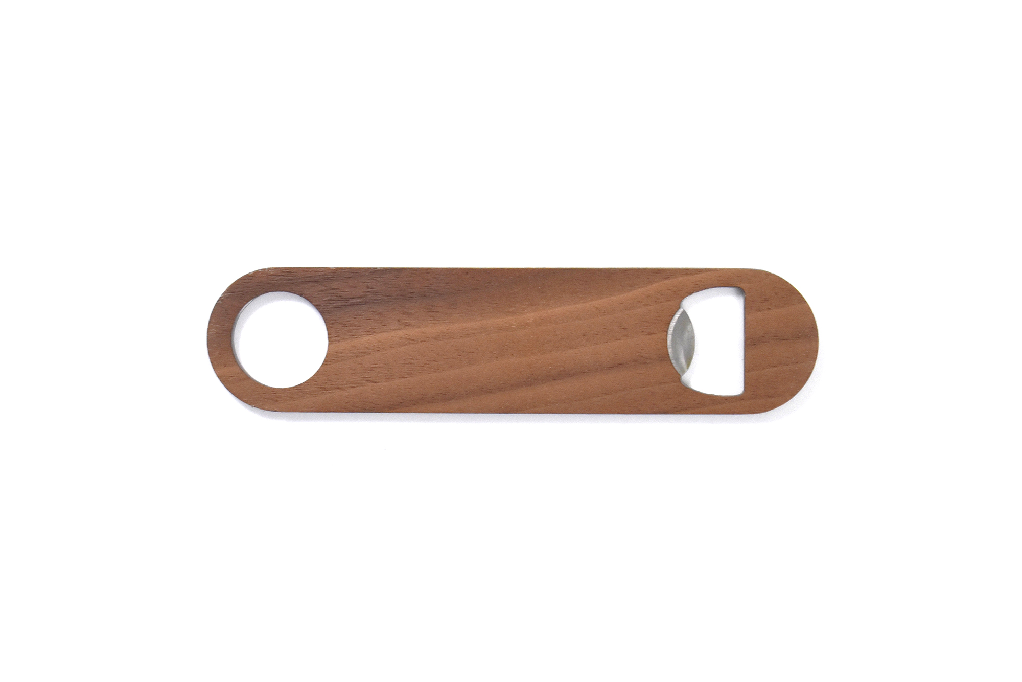 Walnut wood & metal bottle opener 