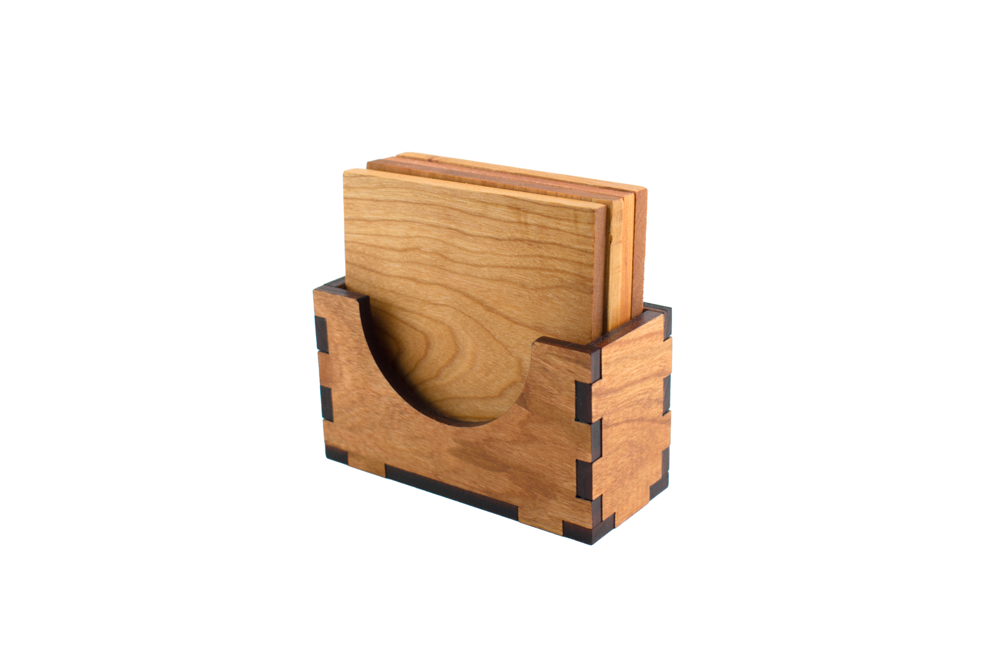 Cherry Traditional Coaster Stand with Coasters