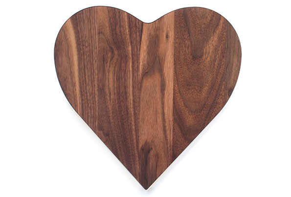 Novelty heart shaped cutting board