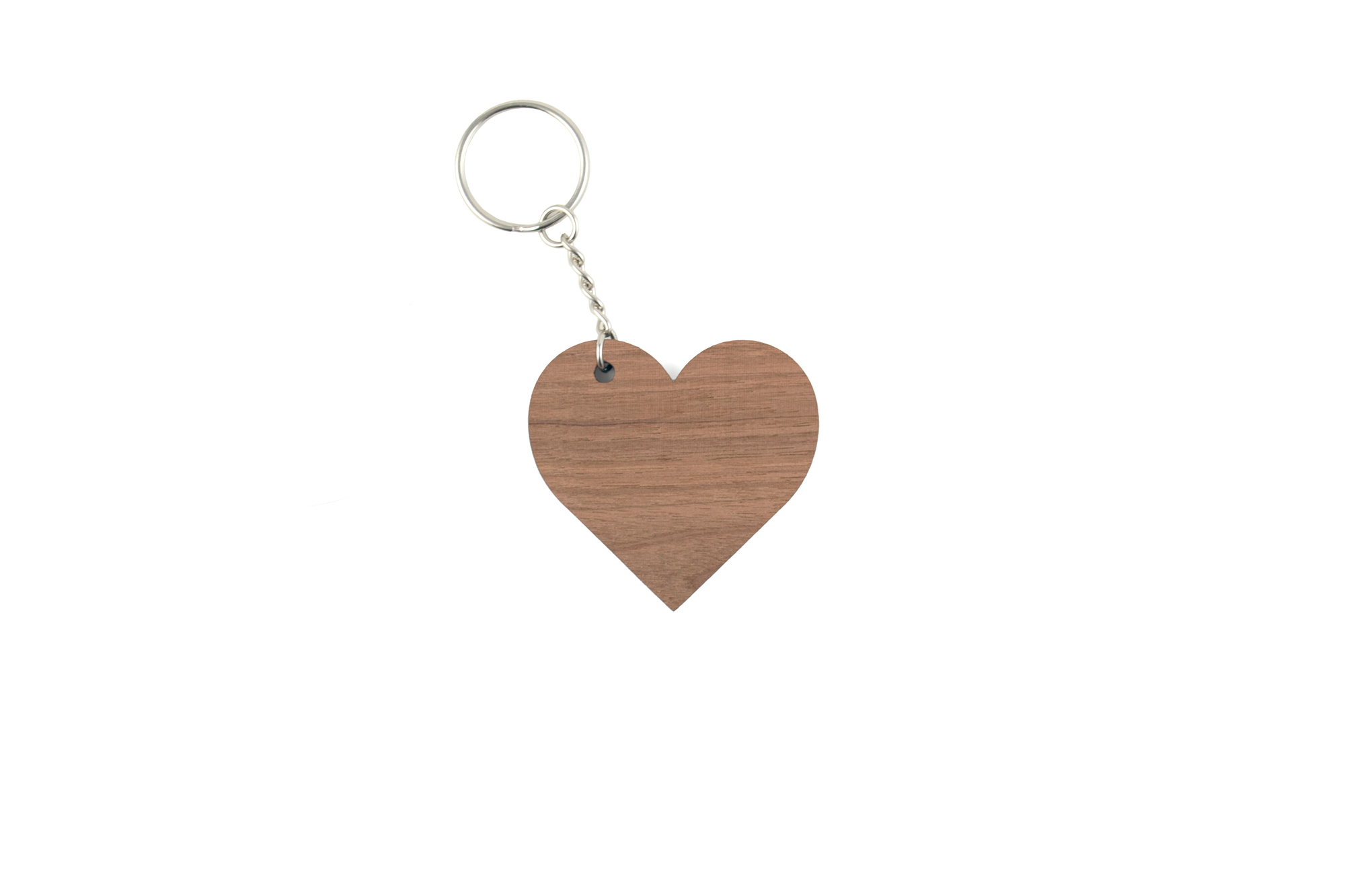 Walnut Heart shaped keychain