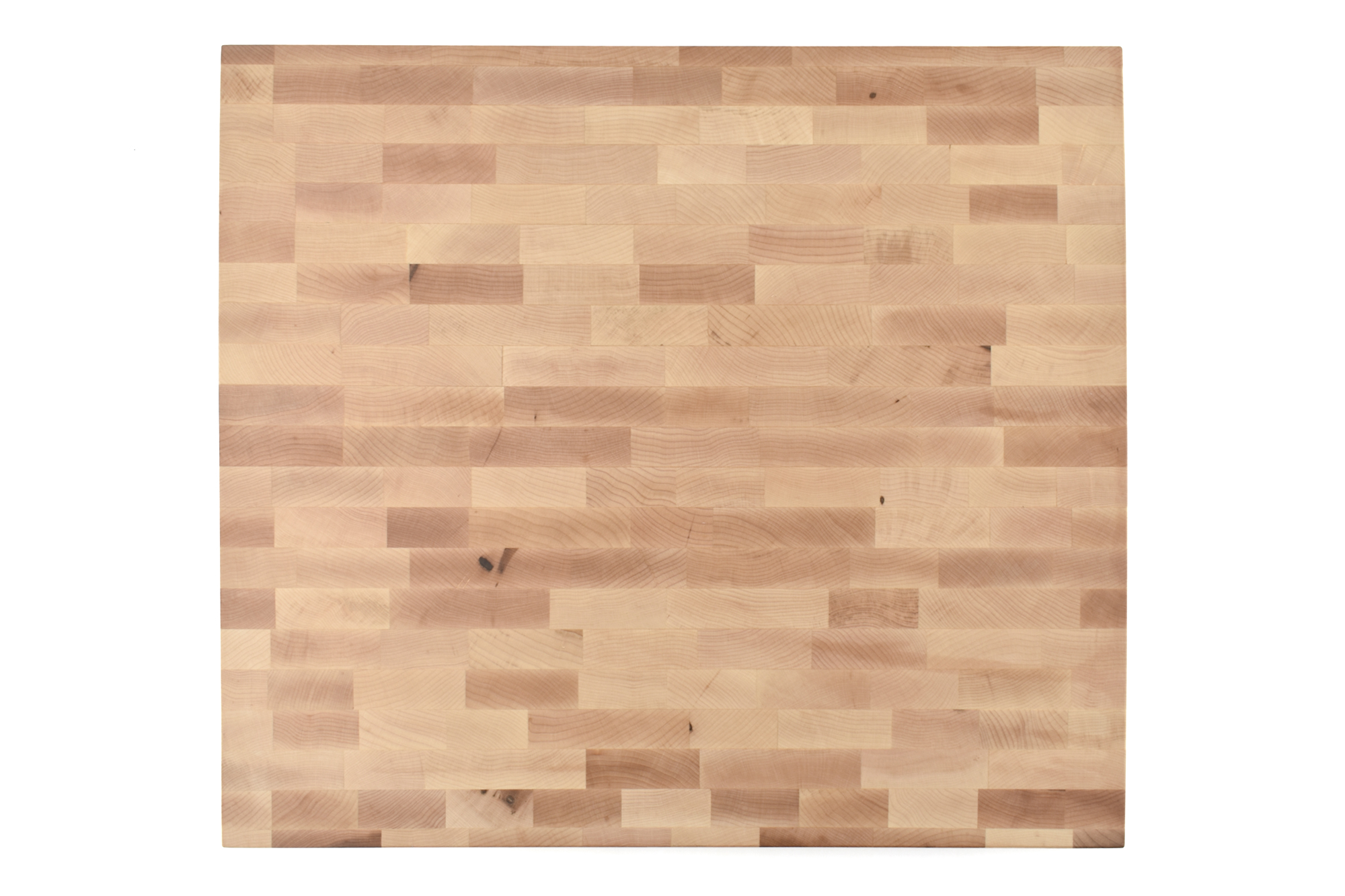 Large Maple End grain butcher block with side handle indents 