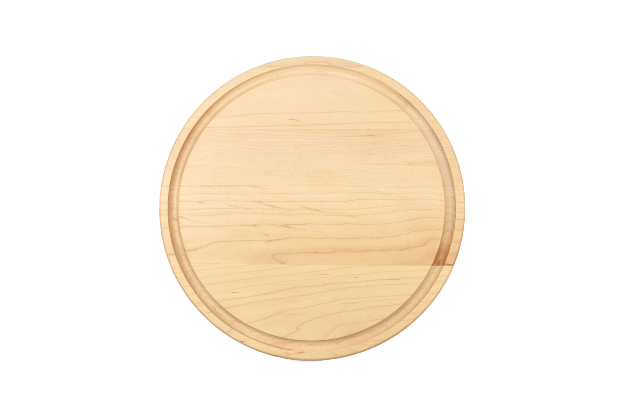 Small Round Wood Cutting Board with Juice Groove