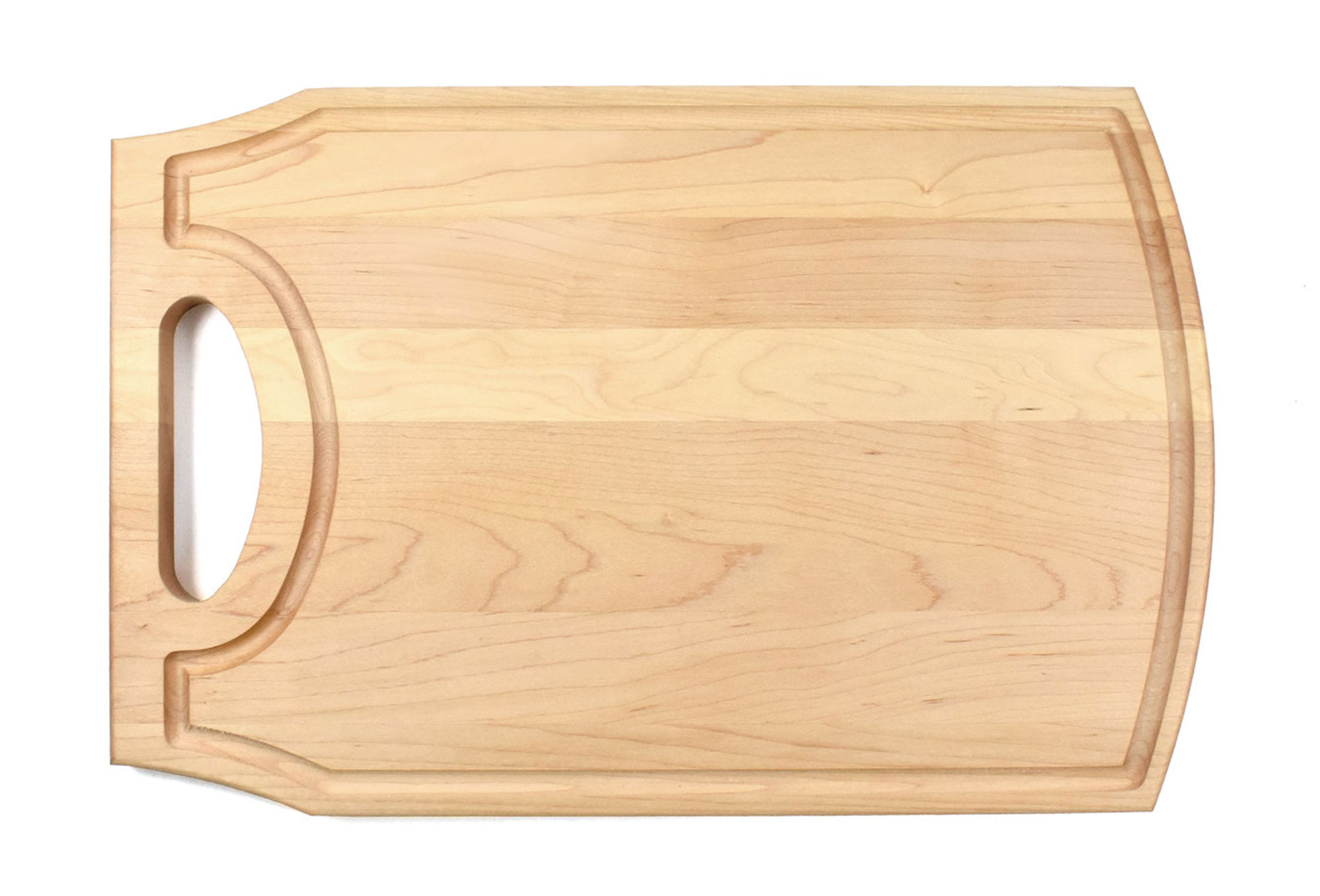 Large wooden cutting board with handle