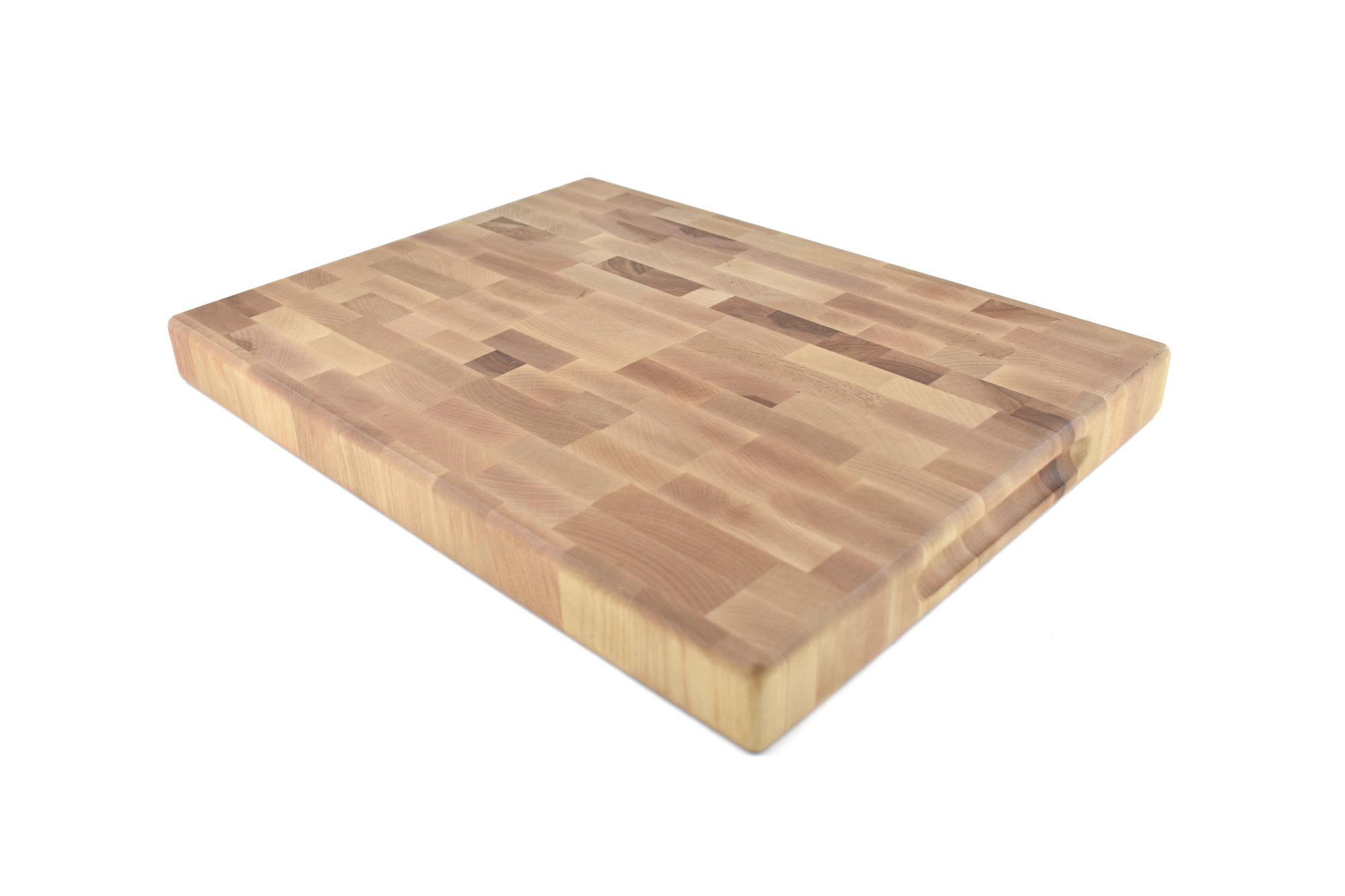 Medium Maple End grain butcher block with side handle indents