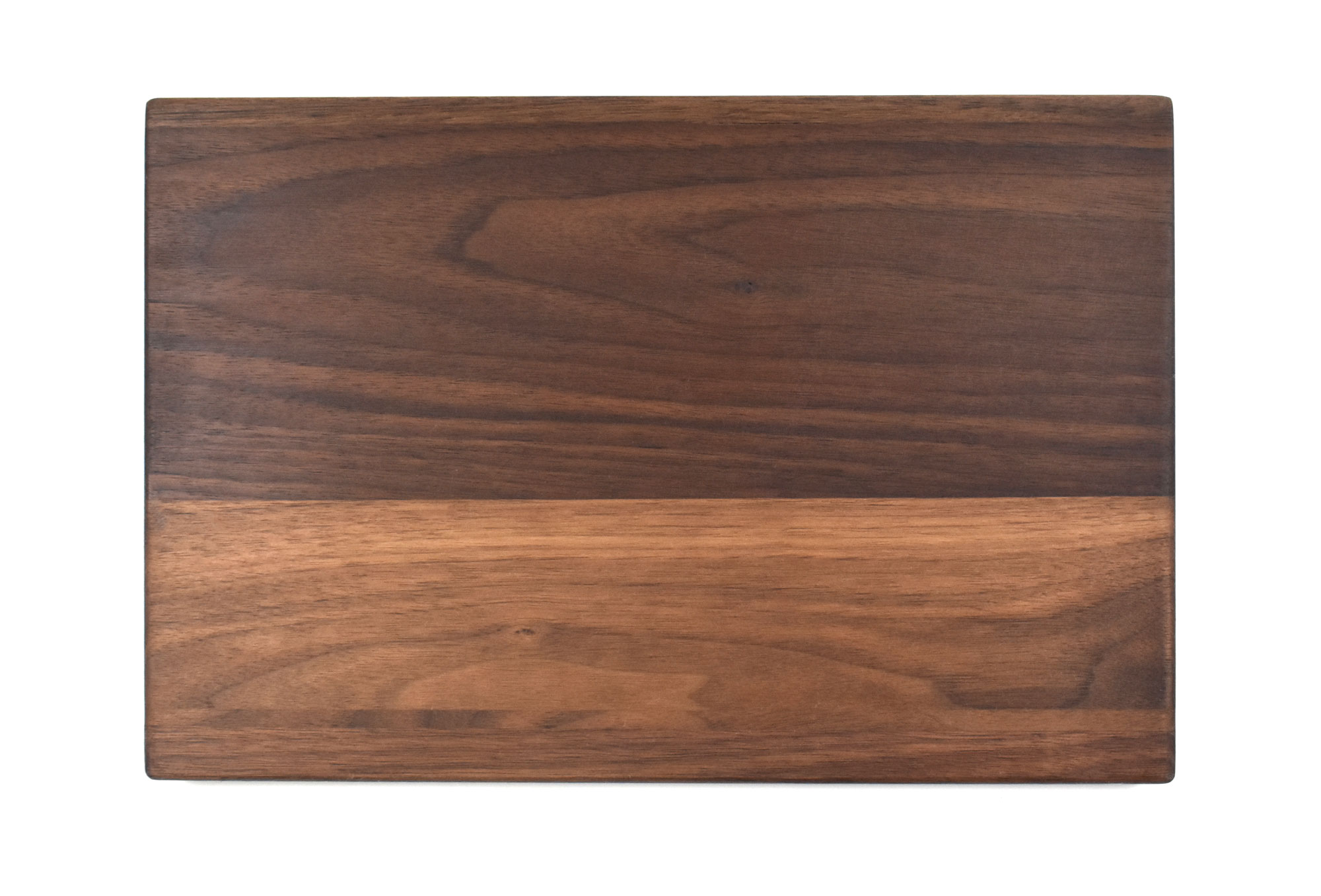 Walnut small board with rounded edges and juice groove