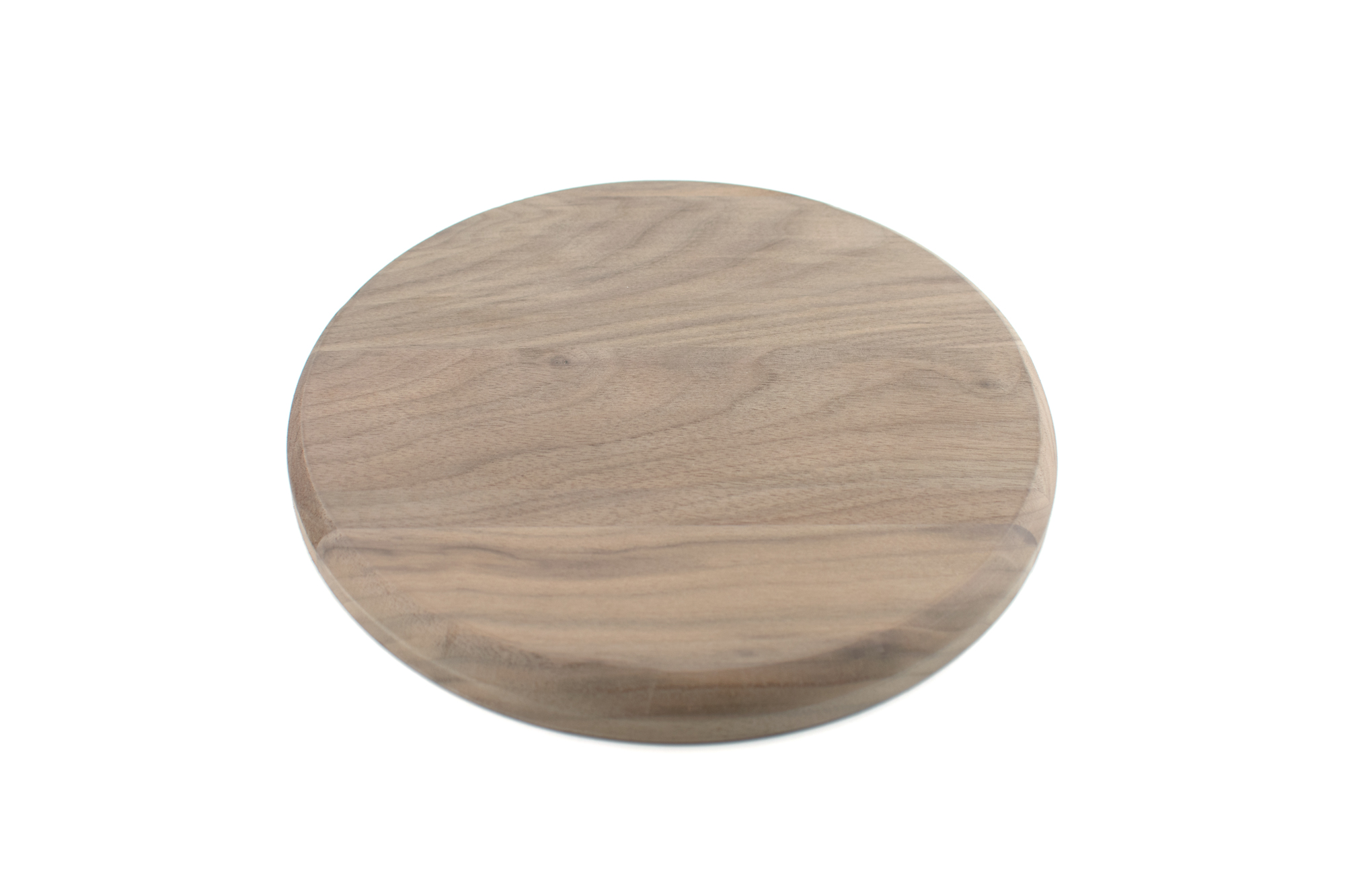 Round Walnut Hardwood Tray