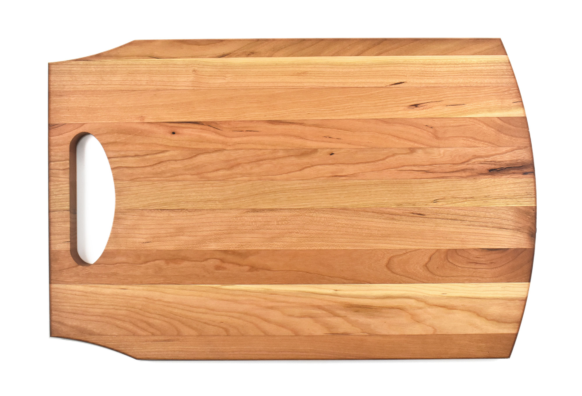 Large wooden cutting board with handle