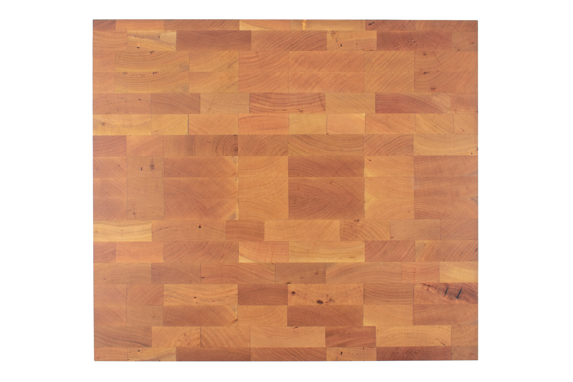 Large Cherry End grain butcher block with side handle indents 