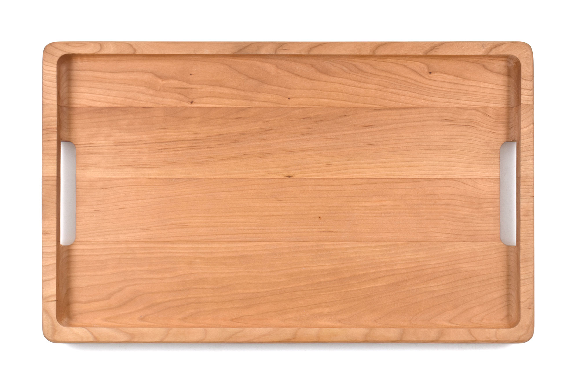 Wood serving tray with lacquer finish