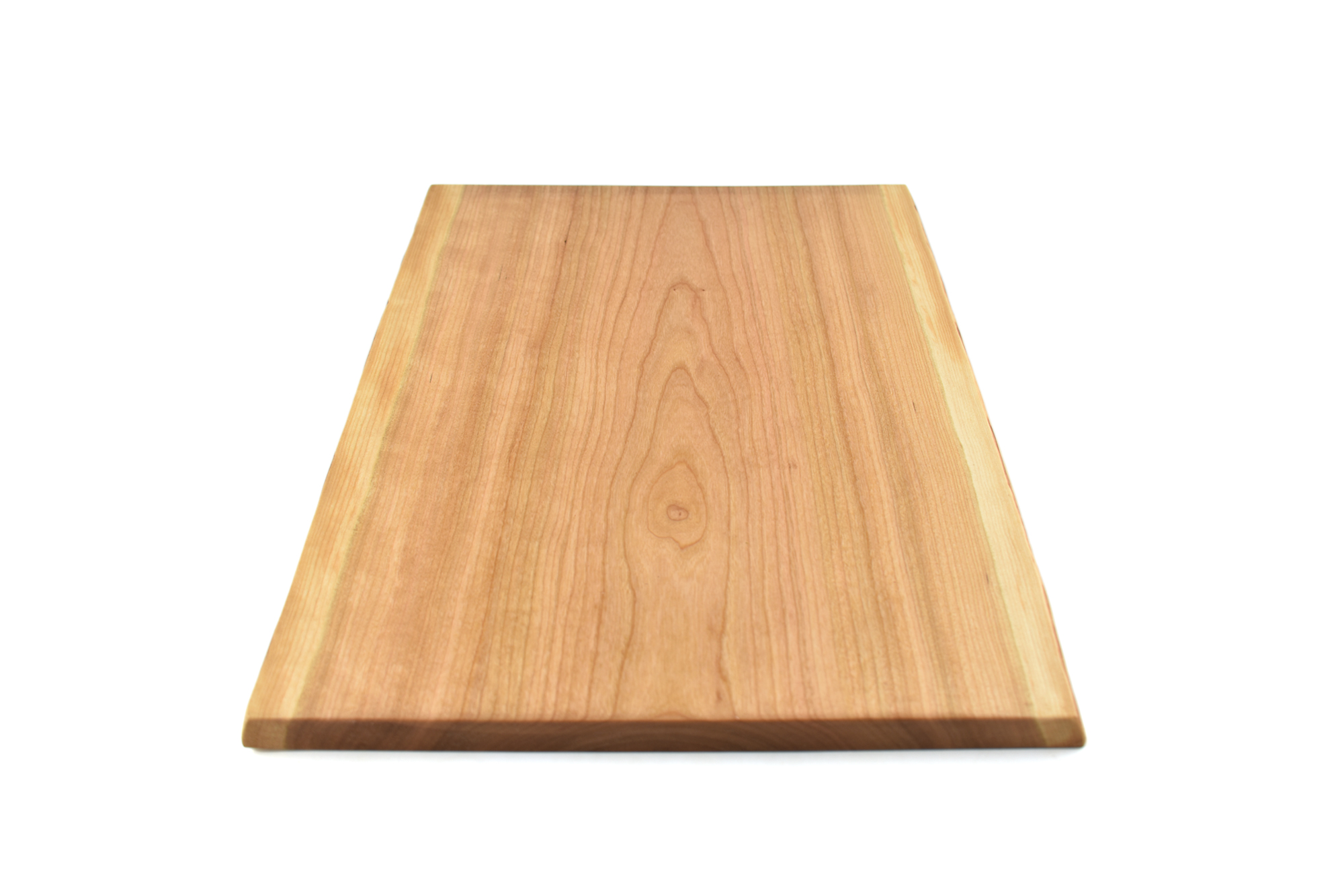 Medium live edge rectangular wood serving board