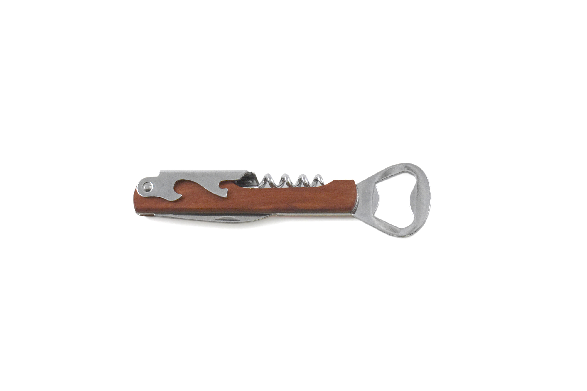 Rosewood Bottle Opener and Corkscrew with Second Opener