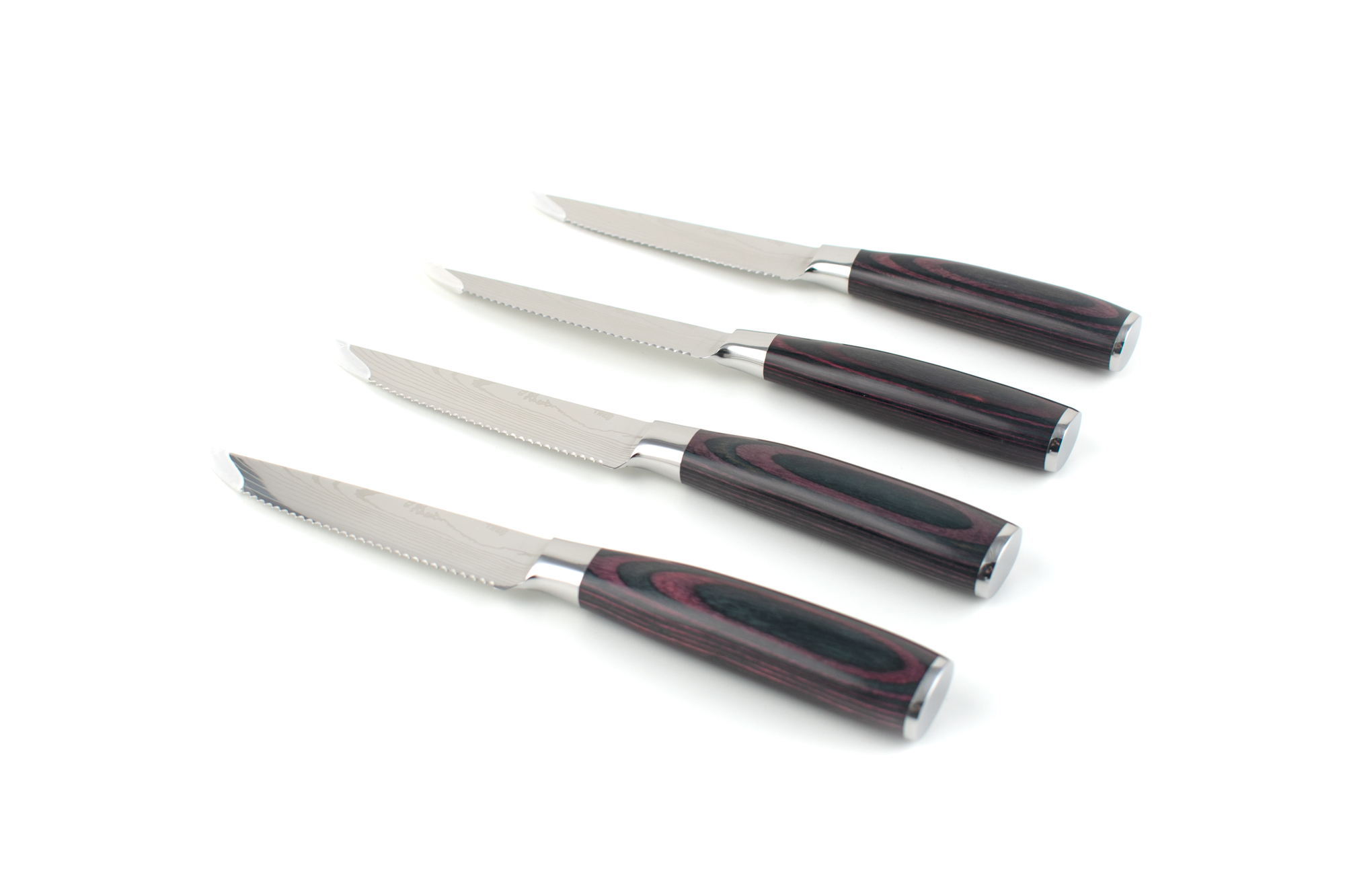 5 Inch Brown Pakka Steak Knife Set (4 Units)