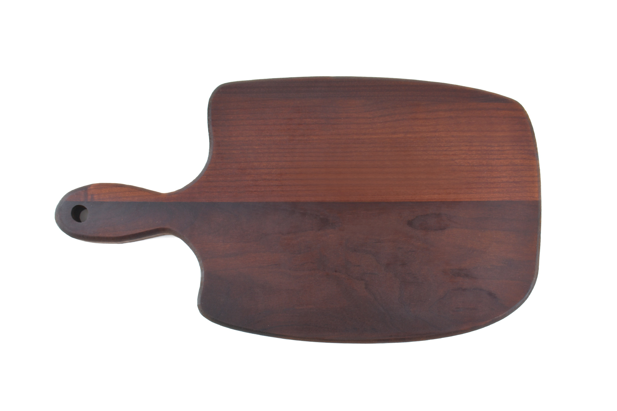 Artisan solid Thermal Maple wood cutting/serving board with handle - Made from one piece of wood