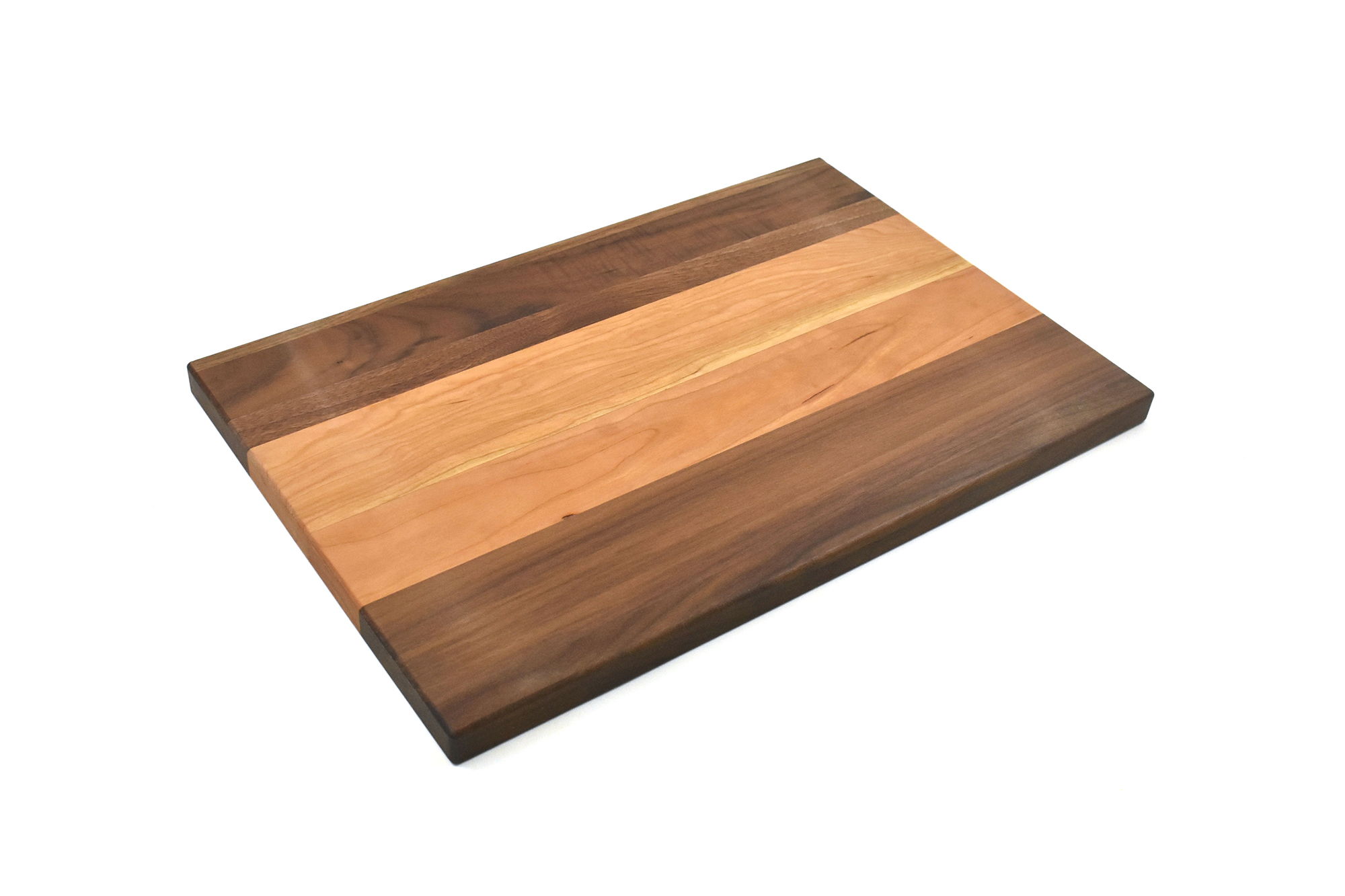 Multi wood species cutting board - Walnut wood ends with Cherry wood in the middle